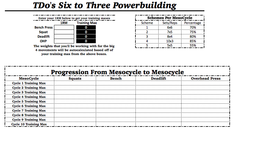 6 day discount powerbuilding program